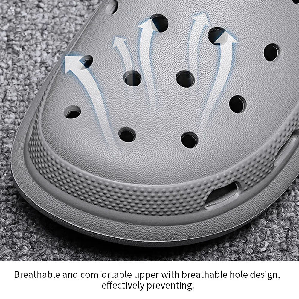 Summer Man Sandals Black And Grey Sandal Clogs EVA Sandals Outdoor Sandal Bath Sandle Man Beach Shoes Casual Shoes