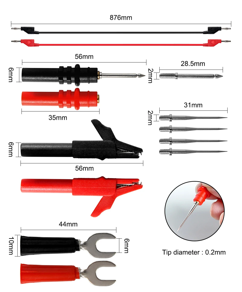 Wrcibo Alligator Clips Electrical Test Leads Dual Ended Crocodile Clips Jumper Wires for Circuit Connection Electrical Testing