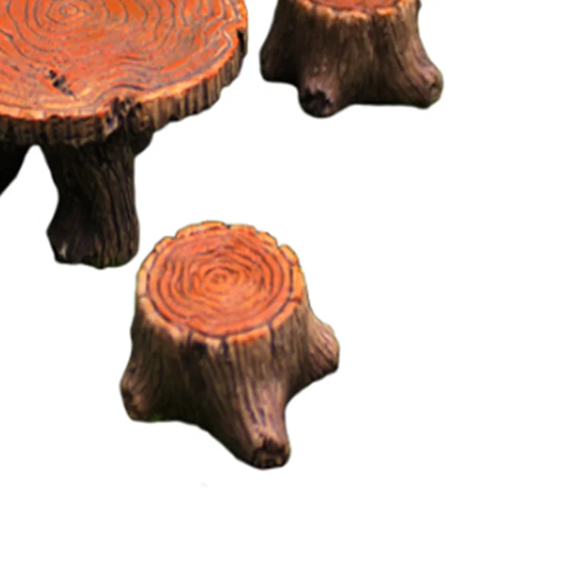 5 Miniature Resin Tree Stump Decor – Garden Art/Landscape Accessories, Creative Crafts