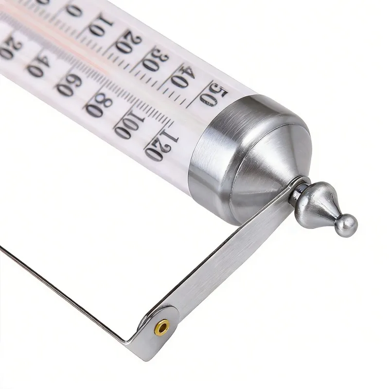 LNHF 10 Inch Indoor/Outdoor Thermometer Wireless Decorative for Patio, Garden, Kitchen, Room, Pool White