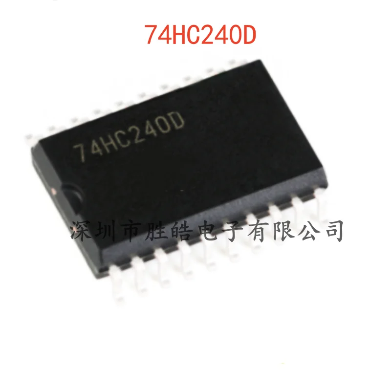 (5PCS)  NEW  74HC240D , 653  Three-State Output Eight-way Buffer   Inverse Chip  SOIC-20   74HC240D  Integrated Circuit