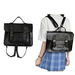 Fantasy Wednesday Backpack Cosplay Student Retro PU Leather School Shoulder Bag Handbags Totes