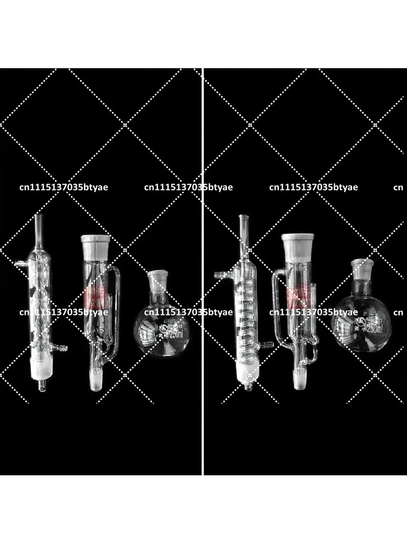 250ml Spherical Soxhlet Extractor Complete Set with Fat Extraction Apparatus for Lab Distillation