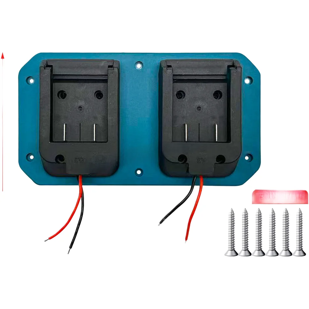 

Двойная подставка-держатель для зарядки аккумуляторов, настенный кронштейн из металла и пластика для экономии места и надежной организации хранения аккумуляторов