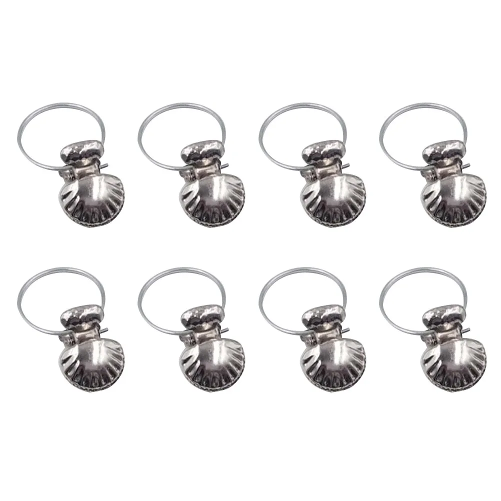 8Pcs Glossy Black Shell Design Curtain Ring Clips Strong Alligator Teeth Clamp for Bedroom Sunroom Hotel Decor Universal 3.8cm
