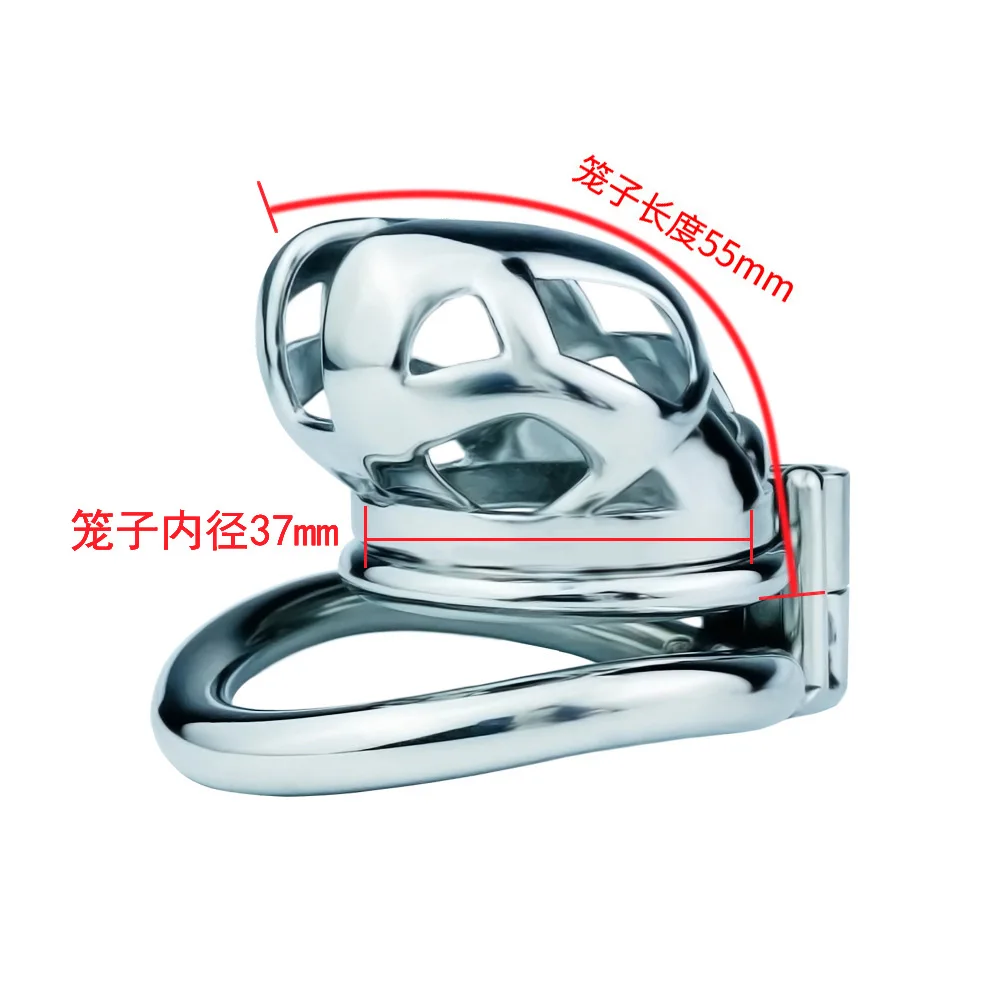 Multi size stainless steel cobra chastity lock for men, screw hidden lock control to prevent escape from the chastity device - view 2