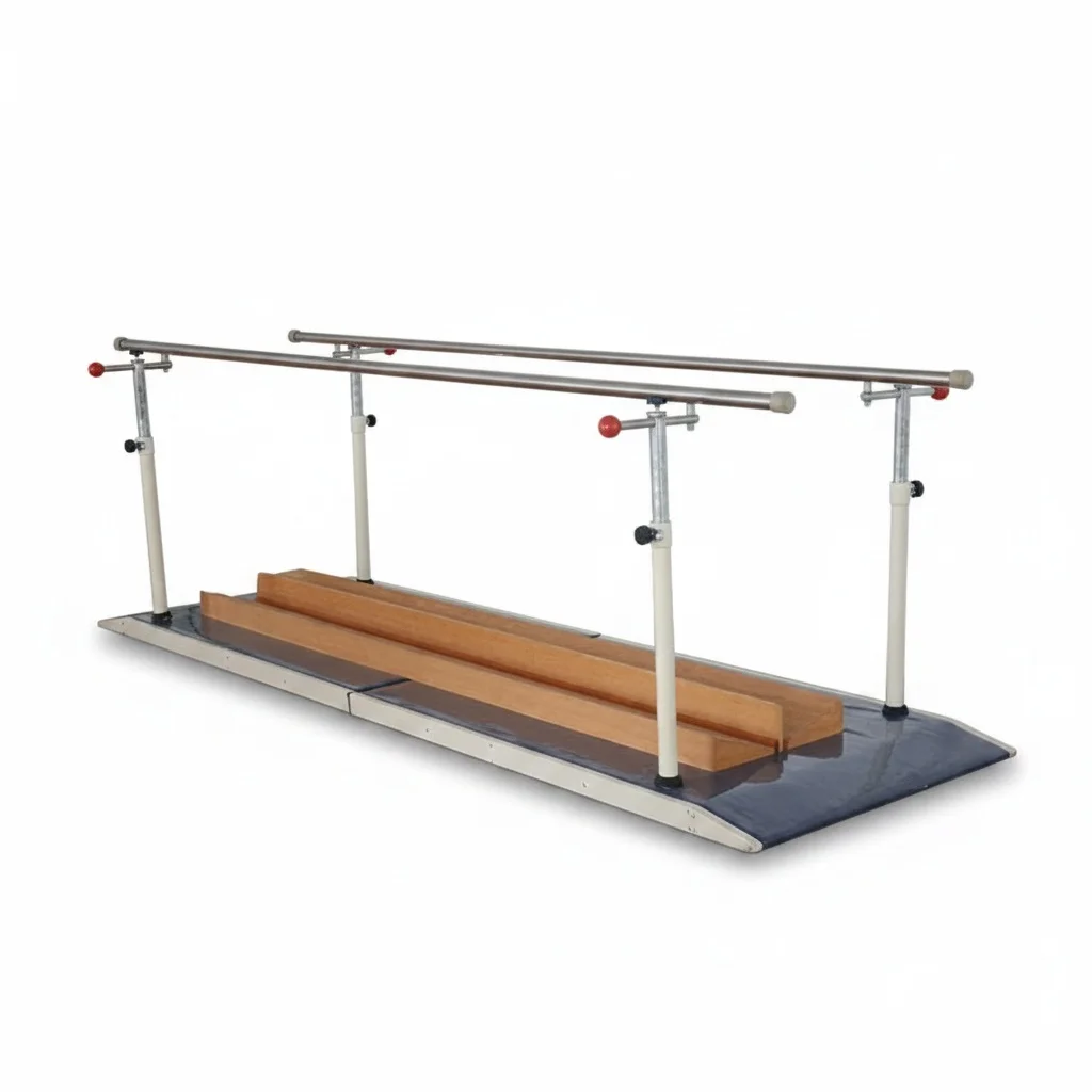 Height Adjustable Parallel Bars, 150x150x100cm Walking Training Bars, Medical Rehabilitation Physical Therapy Equipment