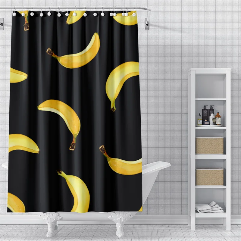 Home decoration shower curtains for bathroom waterproof curtain fabric Modern Nordic style Living Room Fruit plant fresh simple