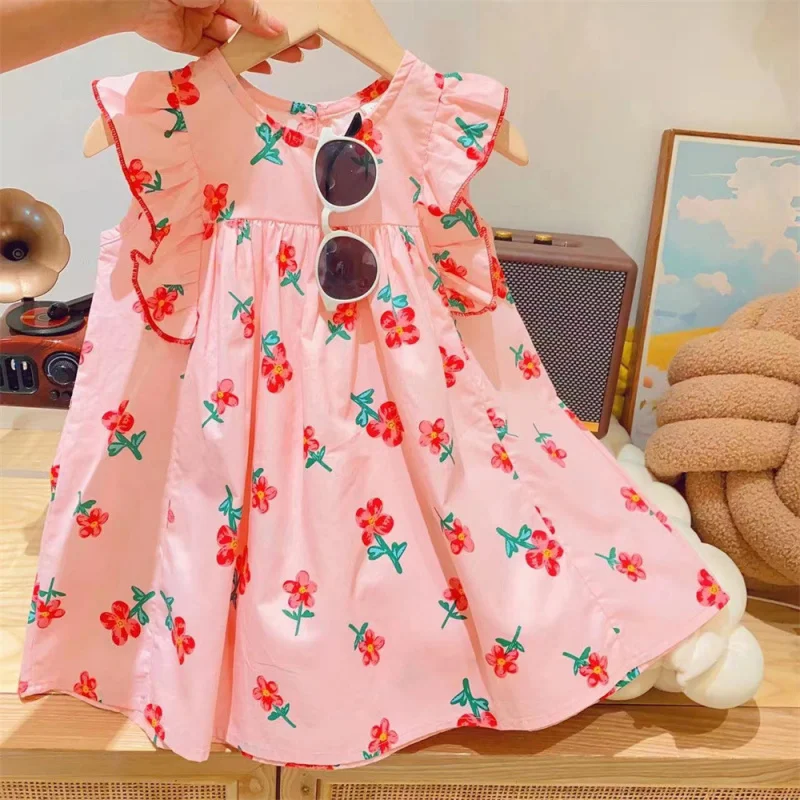 Romantic Ruffles Baby Dress Summer Dress Children Princess Dress Girls Summer Dress2024New Sweet