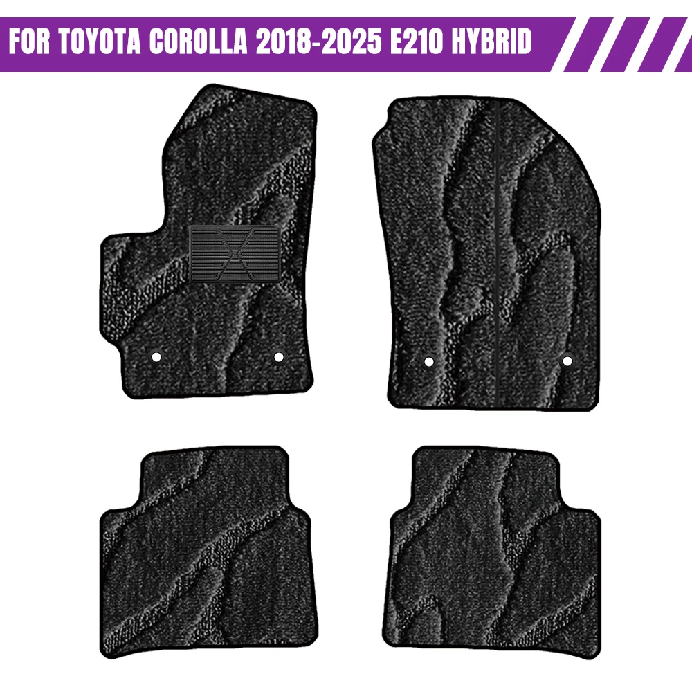 

For Toyota corolla 2018-2025 E210 hybrid Car Mat Interior Accessories Car Floor Mats Full Set