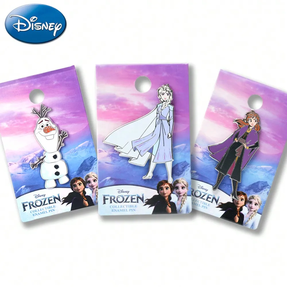 

1PC Disney Frozen Officially Licensed Collectible Pins Zinc Alloy Enamel Pin Anna Elsa Jacket Lapel Pin Anime Backpack Pin