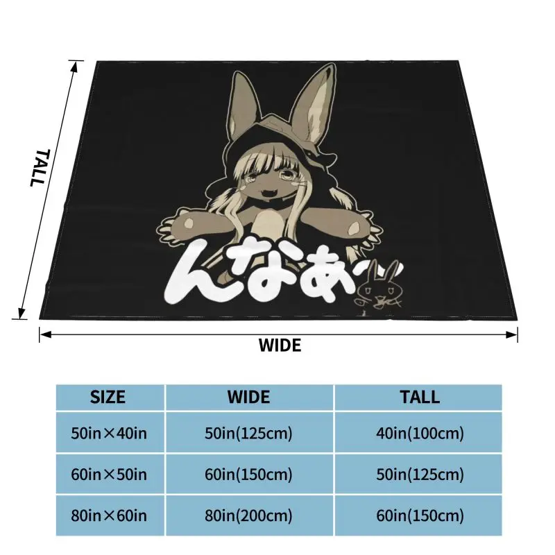 Made In Abyss Nanachi Cosplay Costume Anime Blanket Thick Thicken Plus Velvet Bedding Throws Machine Washable
