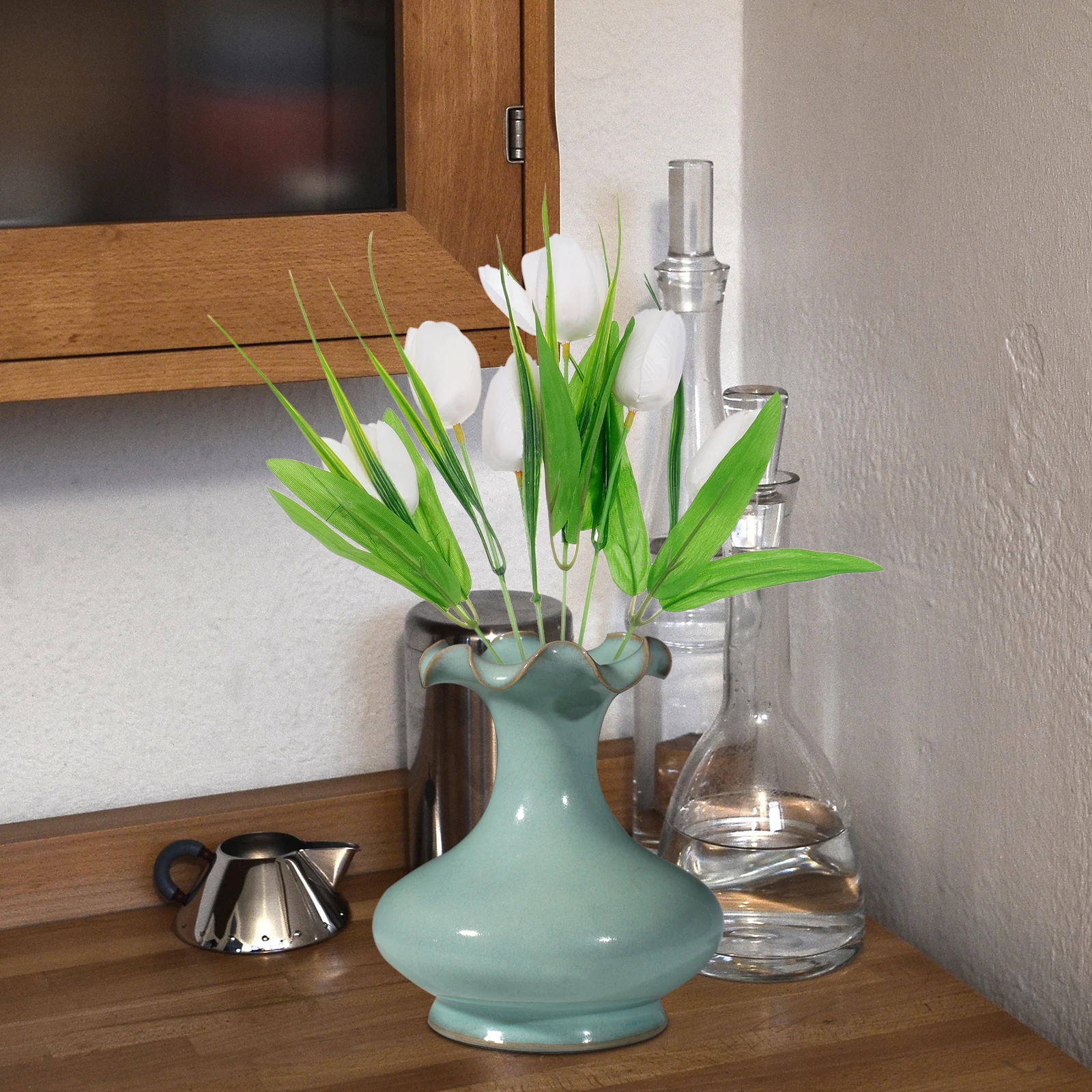 

3 Pcs Artificial Tulip Bouquet Stylish Home DecorFlower Arrangement Easy Clean No Withering Perfect Living Room Bedroom Office