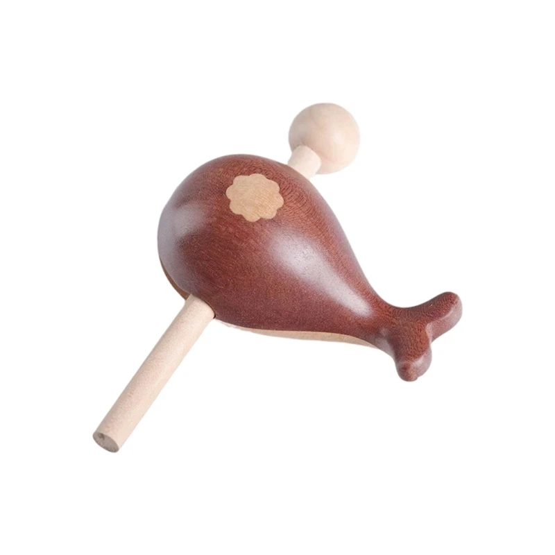 E28F Wooden Fish Ornament with Natural Grains Tabletop Decors for Shelf Display, Entryway Styling, Study Decors, and Rural Home