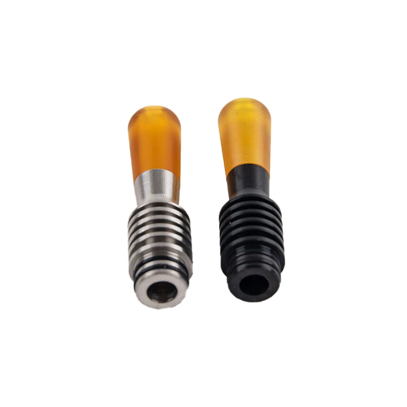 Drip Tip 510 Pipeta, Dripper Straw Joint, Resistência térmica, Anti escaldante, Base de aço inoxidável, Long 44mm, 1Pc