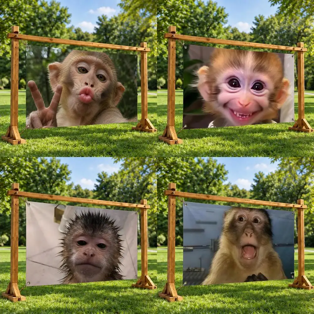 Spoof M-monkey Flags Soft Skin-friendly Durable Tapestry Outdoor Party Home Living Room Bedroom Decoration