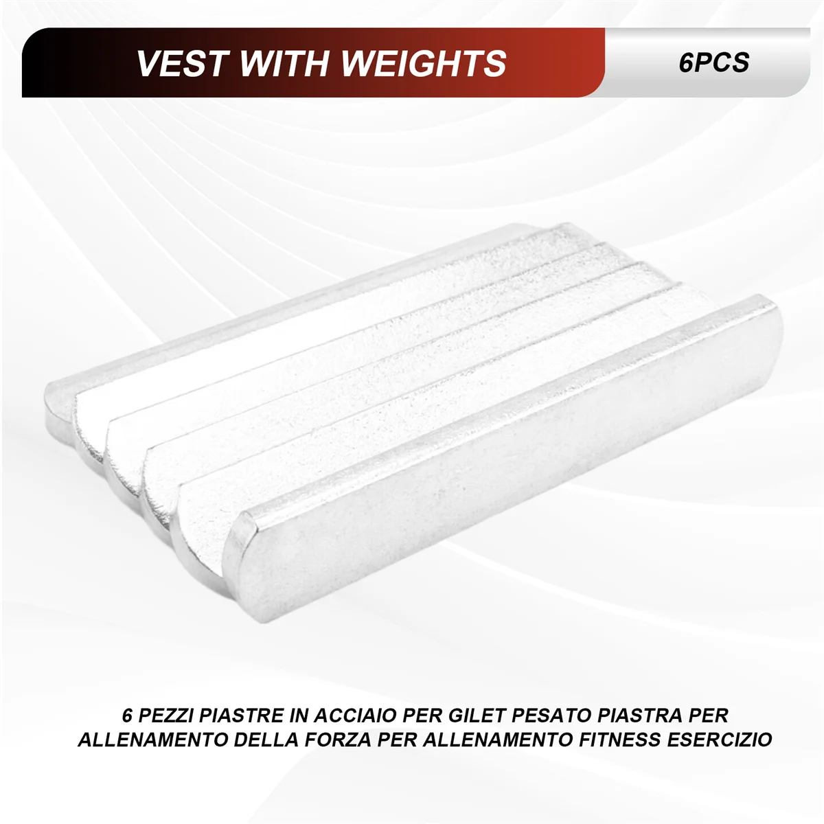 

Lo-ok 6 Pieces Weighted Vest Steel Plates Strength Training Plate for Exercise Fitness Training