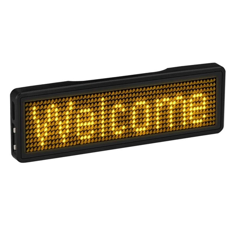 Bluetooth LED Name Badge Rechargeable Light Sign DIY Programmable Scrolling Message Board Display LED,Type 8