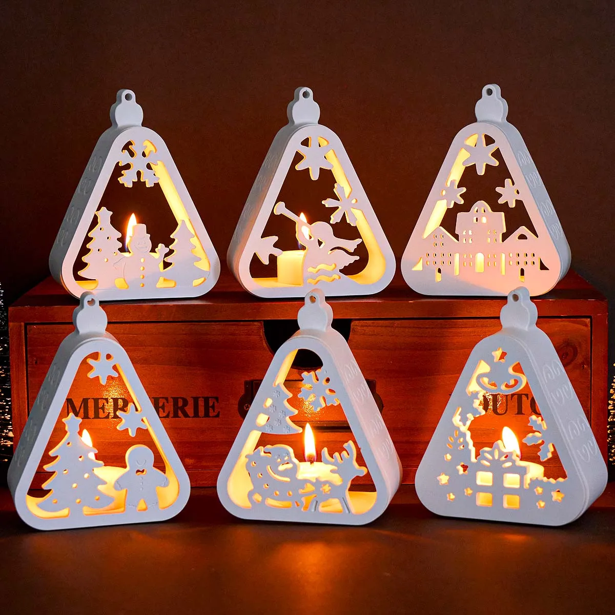Weihnachten Dezember Kerzenständer Silikonform DIY Geschenkbox Weihnachtsmann Schneemann Weihnachtsbaum Elch Haus Kerzenhalter Handwerk Tonformen