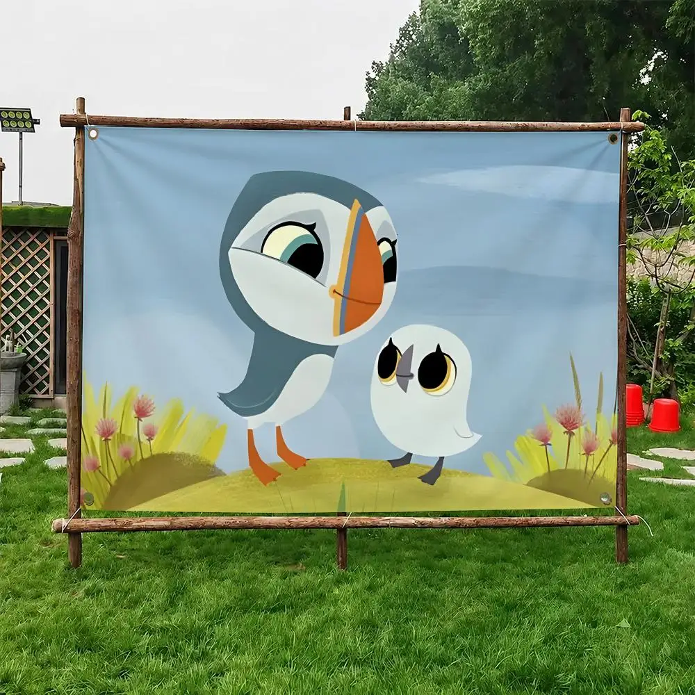 Hello L-little E-Egg! Flags Custom Wall Hanging Background Art Banner For Bedroom Home Living Room Outdoor Decor