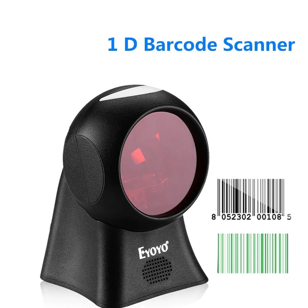 Go! EY-7100 1D/2D Desktop Barcode Scanner Omnidirectional USB Wired Barcode Reader Platform Scanner Automatic Sensing Scanning