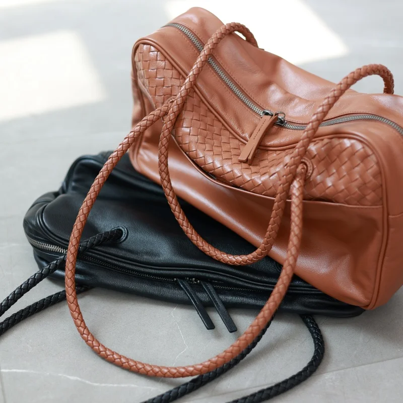 

Женская мягкая сумка на плечо из натуральной кожи с элементом ручной работы, роскошные сумки-тоут из воловьей кожи плода на молнии