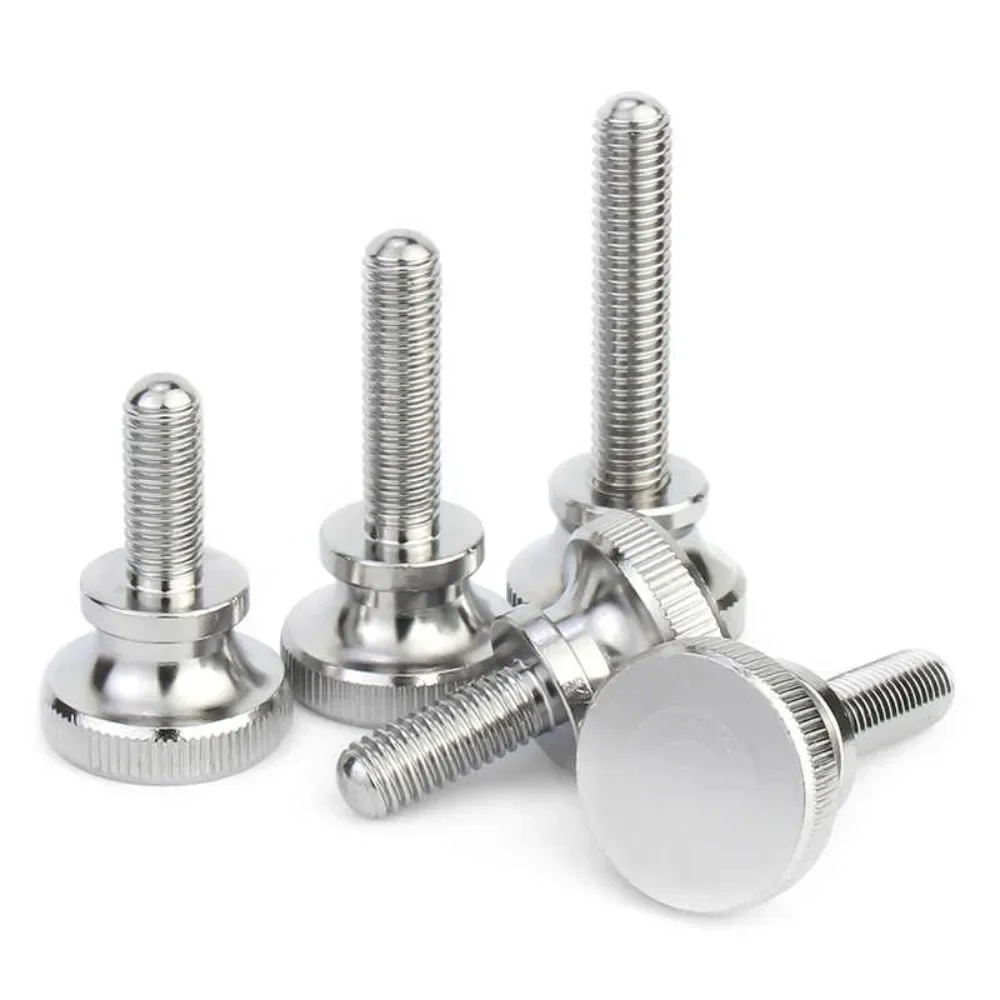 304 Stainless Steel High Head Knurled Thumb Screws GB834 Step Head Hand Twist Handle Screws Hand Tighten Bolts Fasteners M2-M10