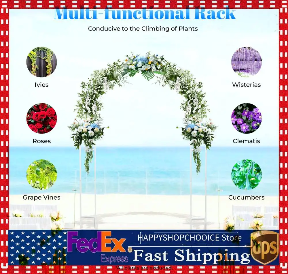 

Белая свадебная арка 150*50*220 см, опорная рамка для фона, подходит для мероприятий, вечеринок, свадеб и т. д.