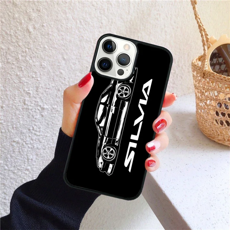 Silvia JDM Cars Phone Case para iPhone, Tampa Traseira Shell, iPhone 15, 14, 12, 13 Mini, 6, 7, 8 Plus, X, XS, XR, 11, Pro, máx. SE, 2020