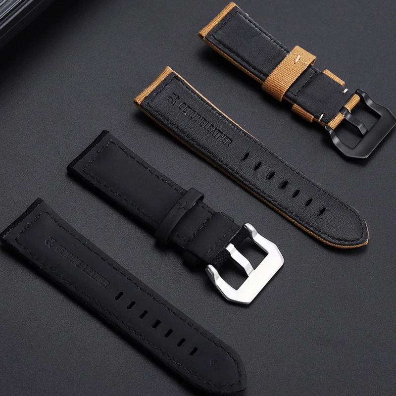 For Panerai WatchBand Luminor Series PAM111 441 137 Army Green Blue Black Canvas Nylon watch Strap Men 24mm Bracelet