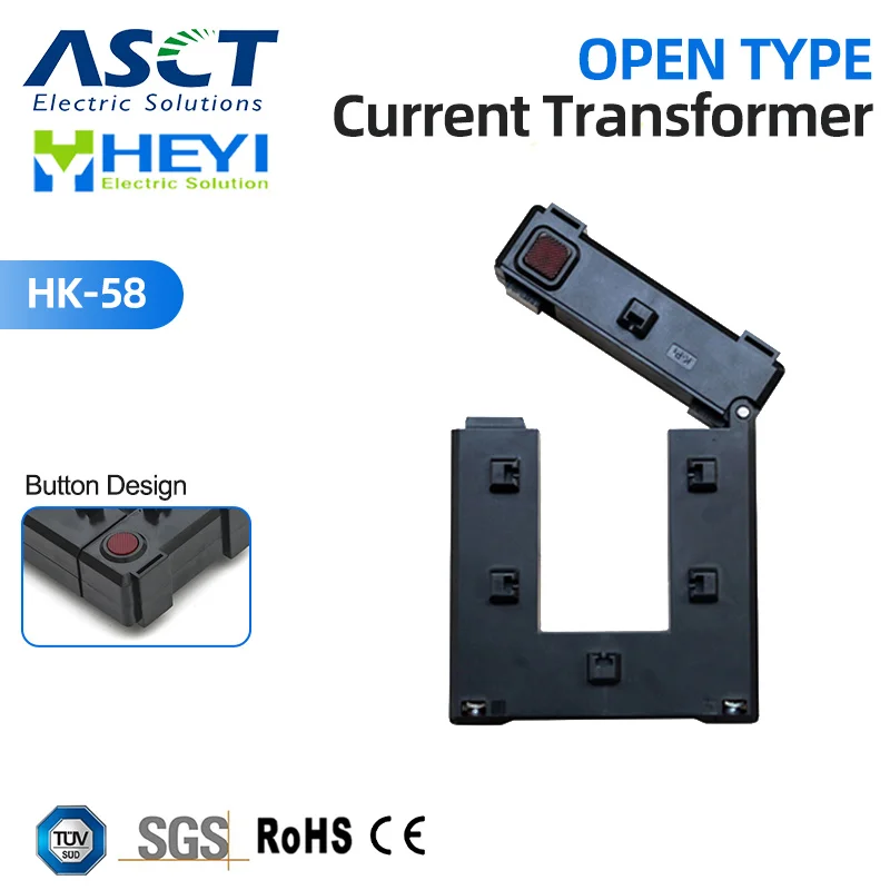 

HK-58 Amazing Update Clamp on split core current transformer 250-1200A/5A Class0.5 electrical transformer with hole 50*80 mm cts