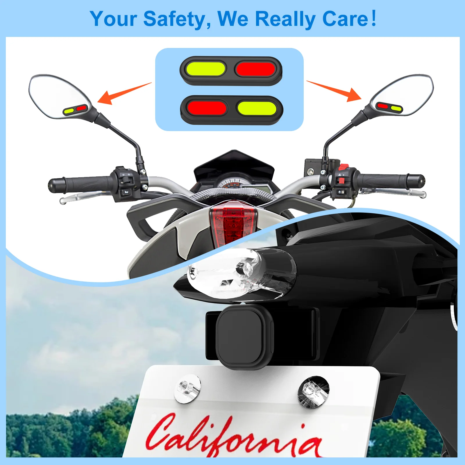 LBW BSD01 24GHz Radar BSD Blind Spot Monitor Waterproof LED Alert Moto Accessories For All Models