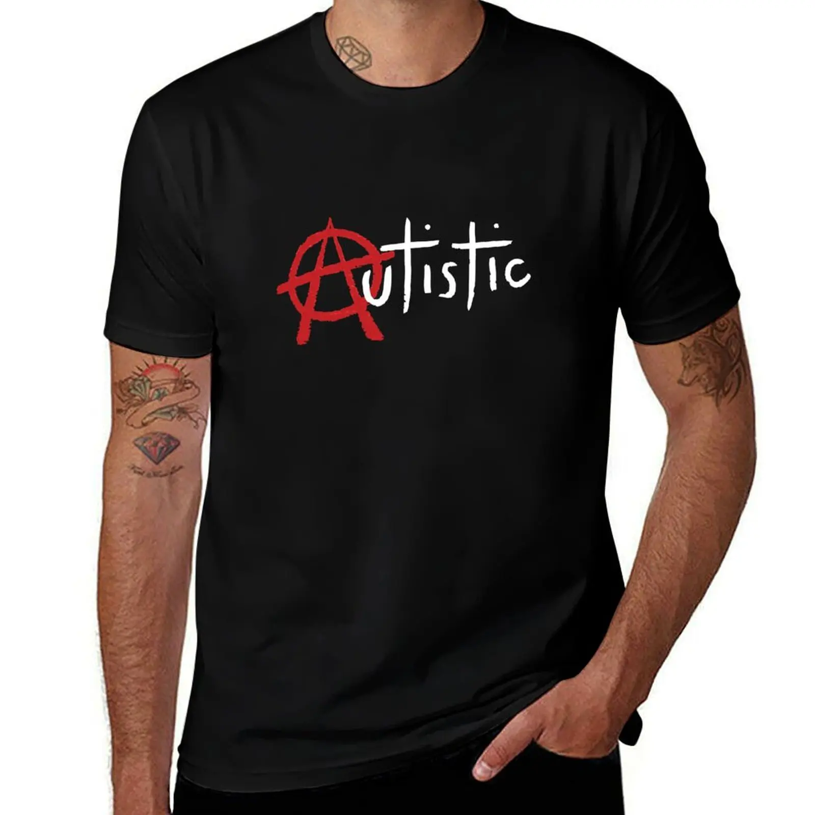 

New Autistic Punk T-Shirt man t shirt graphic t shirt man casual graphic t shirts for man T-shirt