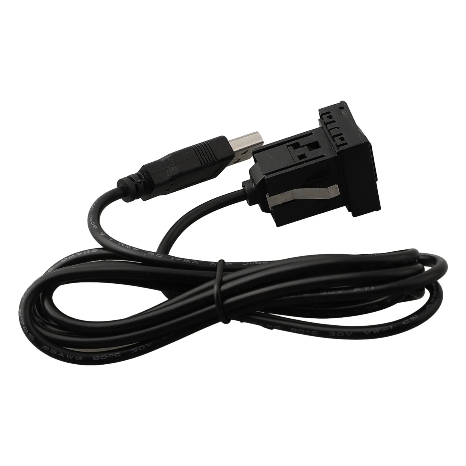 

Wire Harness USB With Dust Cover USB Port Adapter Cable Dash Flush Mount Extension High Quality AUX Motor Black