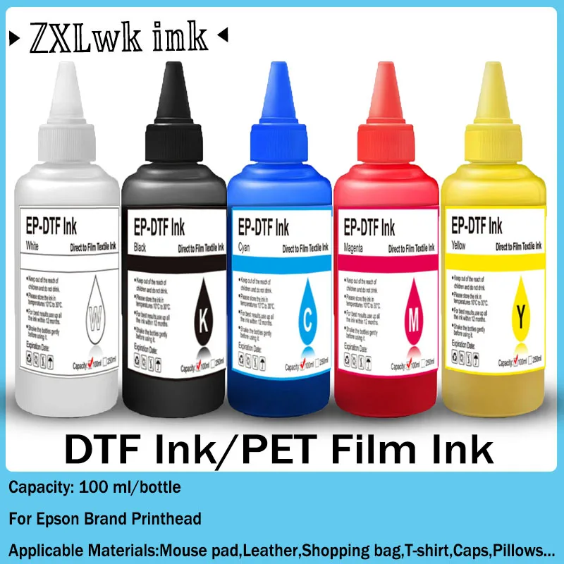 100ML DTF Ink White For Epson I3200 P800 L1800 1390 L800 L805 1430 3880 R2400 P400 XP-15000,For All DTF Printers,for DTF Film