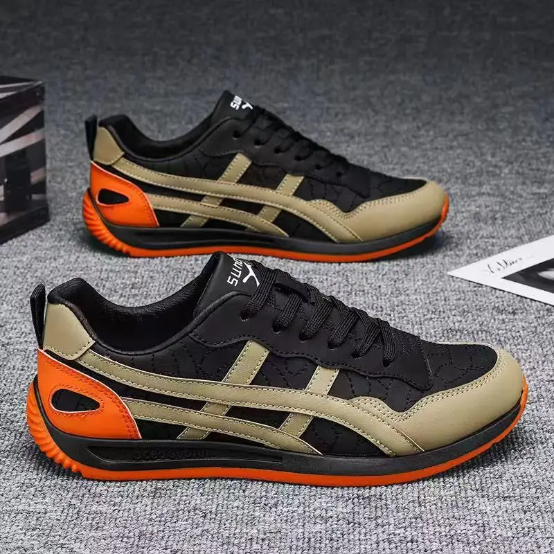 

Men's low-top canvas shoes new versatile casual lightweight soft-soled running shoes trendy sports lace-up shoes