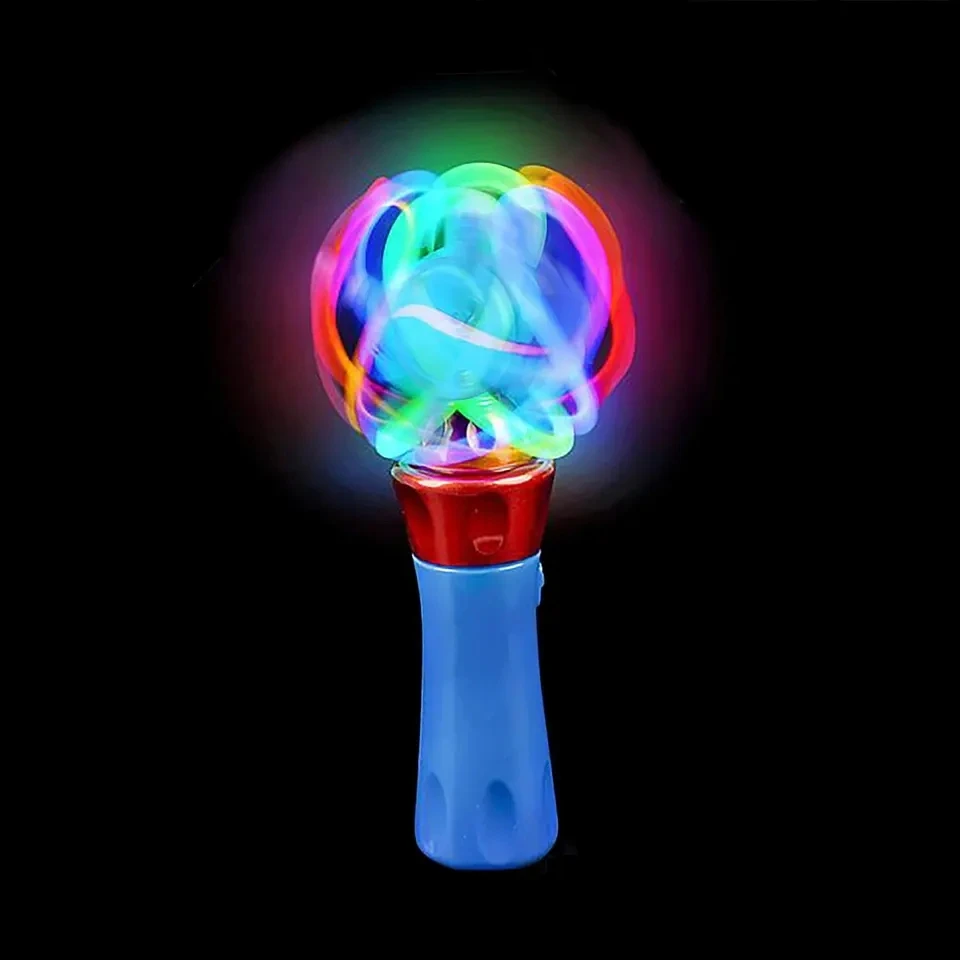 Orbiter Spinning Magic Wand LED Light Toy Handheld Novelties  360 Degree Rotate Gift with Music For Kid Birthday Christmas Party