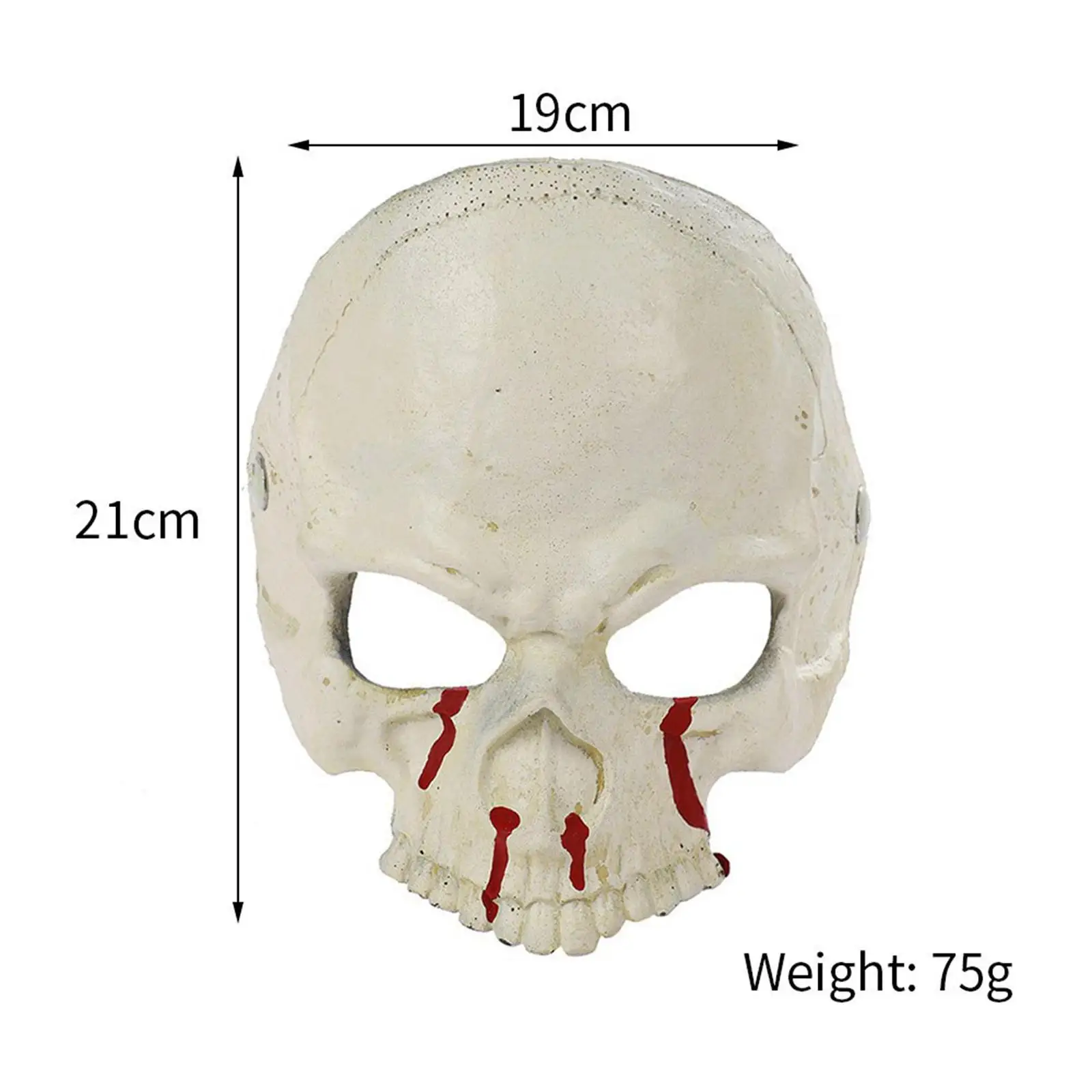قناع جمجمة الهالوين قناع عين للبالغين التظاهر #6