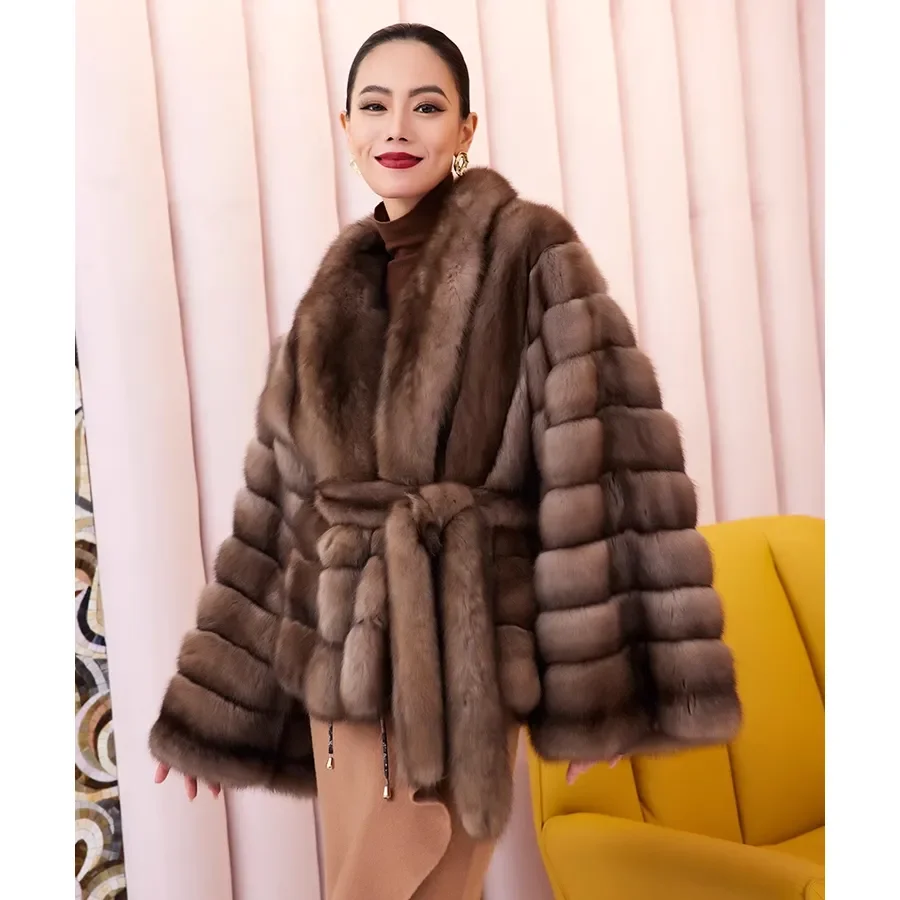 

Women's Jacket Chinchilla Fur Real Fox Fur Jacket Genuine Fur Luxury Brands Short Fox Fur Coat Women