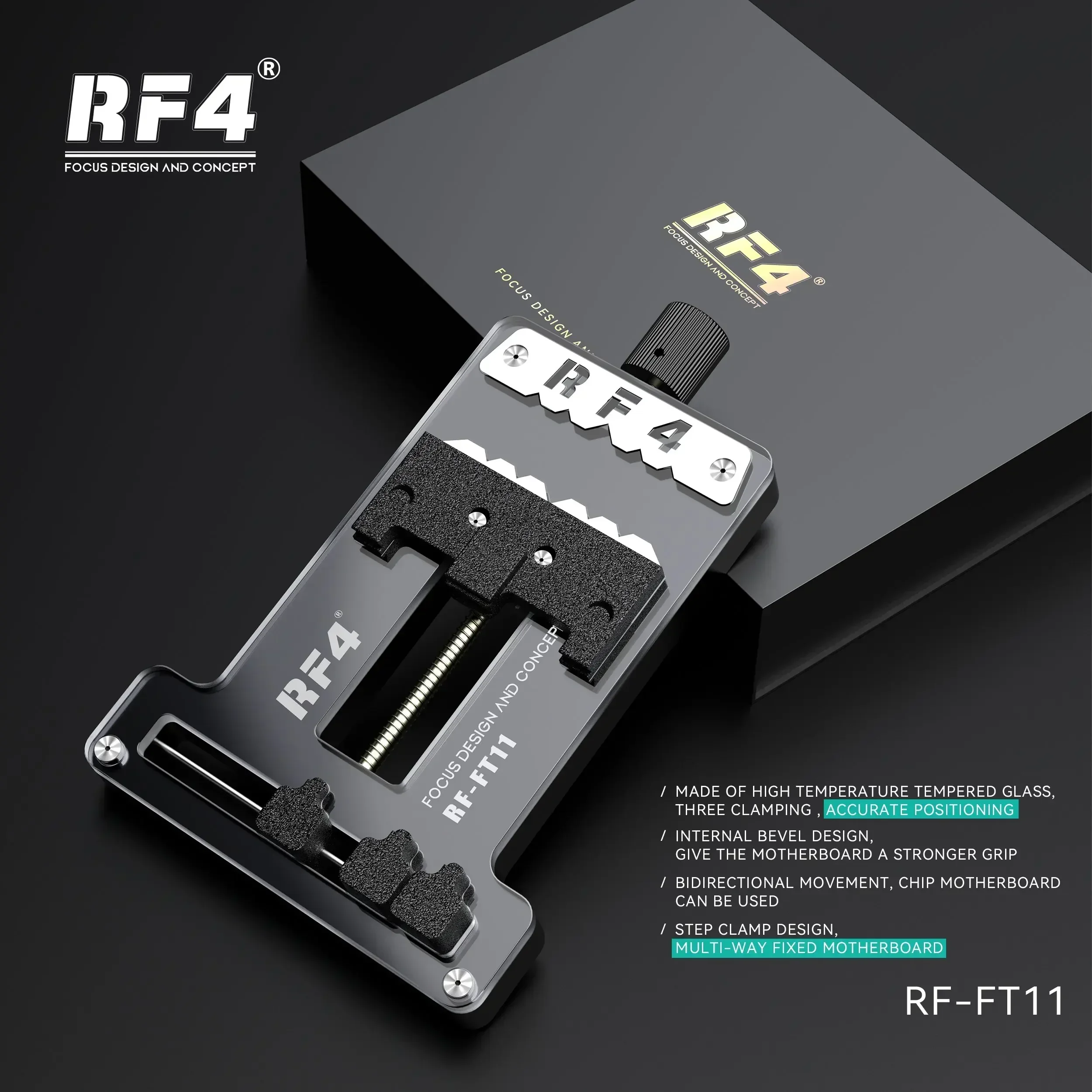 RF4 RF-FT02 FT03 FT11 Multi-function Repair Fixture Mobile Phone Motherboard PCB CPU Chip Desoldering Fixed Repair Fixture Tool