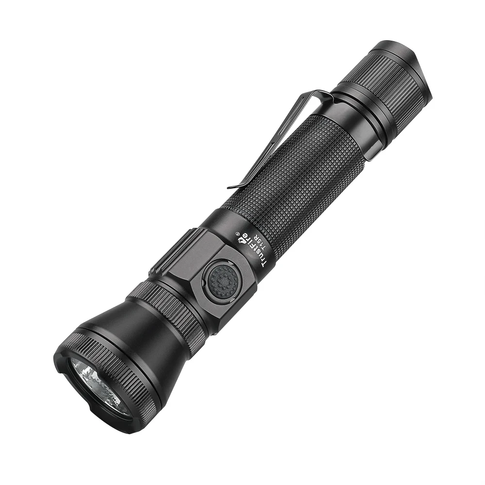 Trustfire-T15R High Power LED Flashlight 2350Lumen Army Tactical Powerful Torch Type-C Rechargeable Military Lamp 18650 Battery