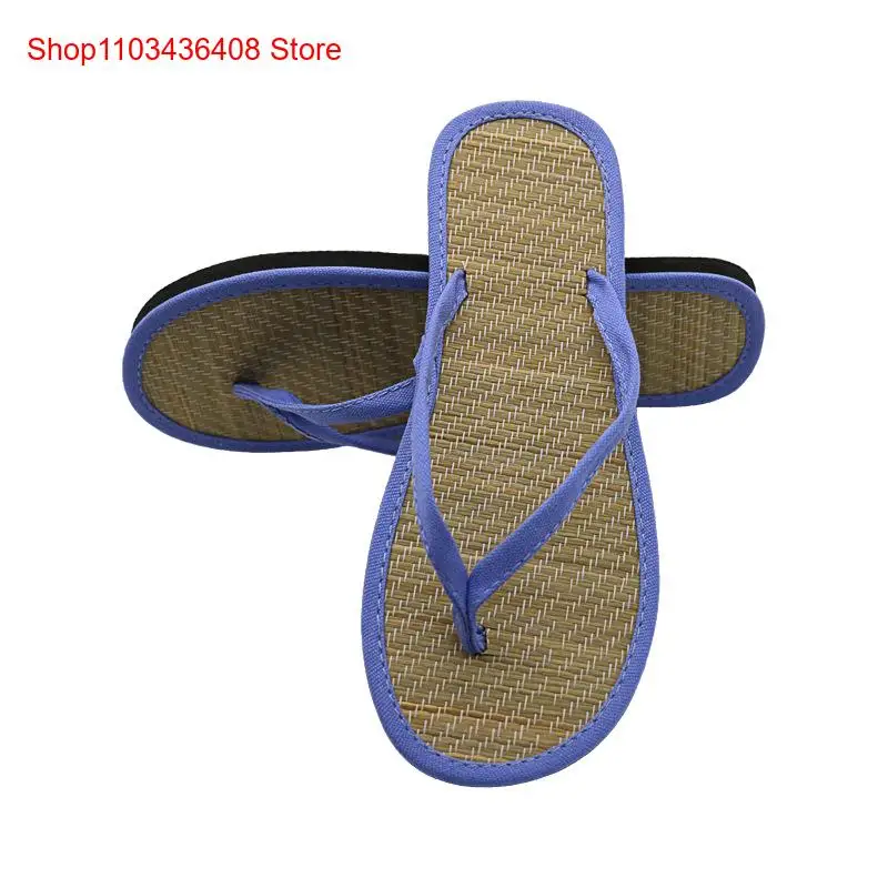 Cane Summer Flip-Flops Rattan Grass Couple Men Women Japanese-Style Household Outer Wear Sandals Flat Slippers