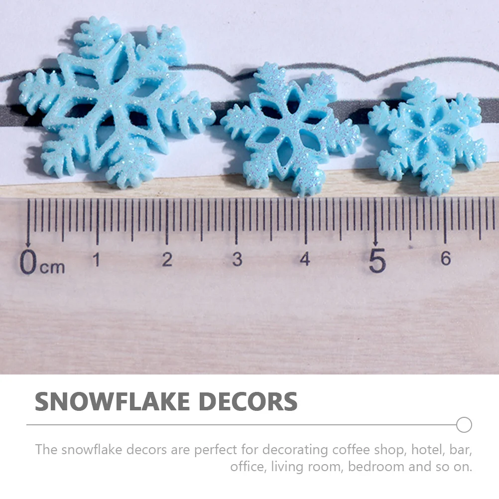 

50Pcs Mini Resin Snowflake Ornaments DIY Xmas Embellishment Crafts Christmas Festival Resin Snowflakes Decoration Supplies