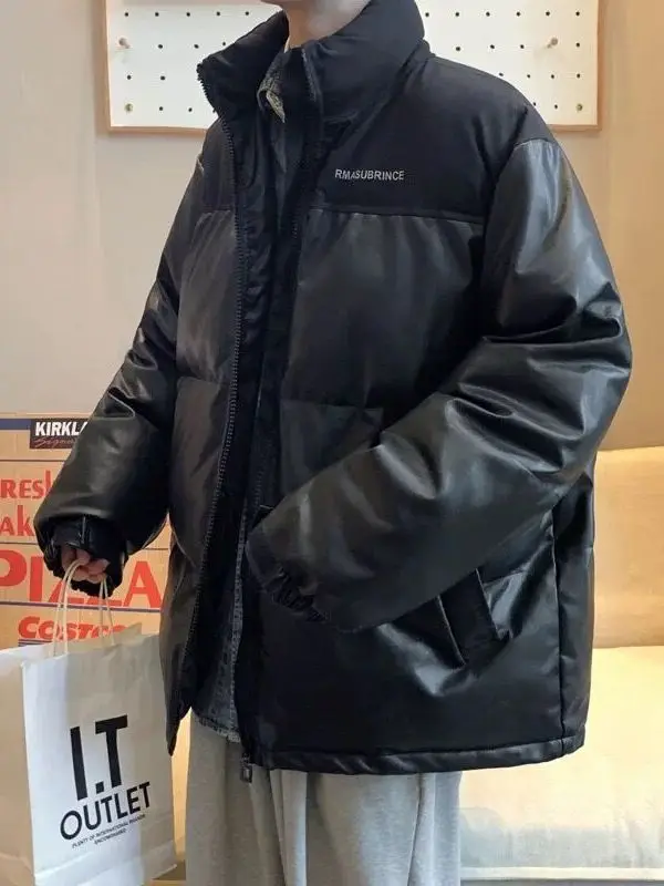 

American Sle Simple Men's Cotton Jaet Autumn Winter New Casual Trendy All-Match Warmth Bread Coat Youth ular