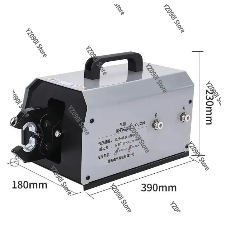 6-120mm² Bare Terminal Pneumatic Crimp Machine Cold Press Wire Connector with Gift Mold