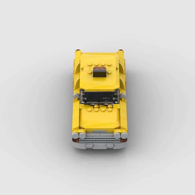 Ville Taxi véhicule voiture de Sport cabine jaune MOC blocs de construction briques supercar course route bricolage jouets éducatifs enfants