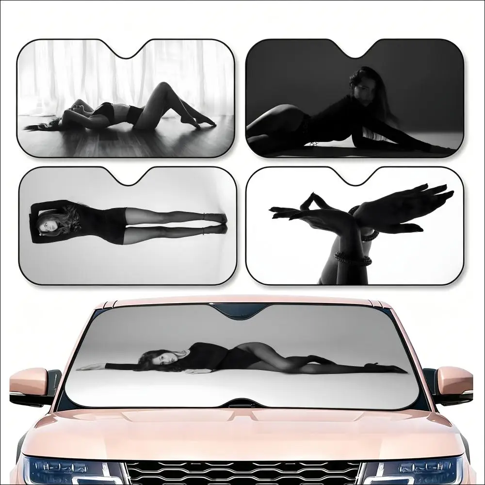 

Pattern Funny Human Shadow Sun Visor Car Windshield Sunshade | Reusable Aluminum Foil UV Heat Insulation Sun Visor Cover