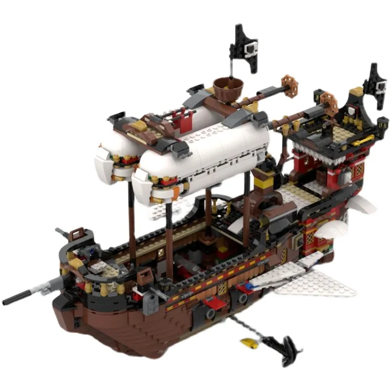 MOC building block 141840 pirate big airship model building toy ornament