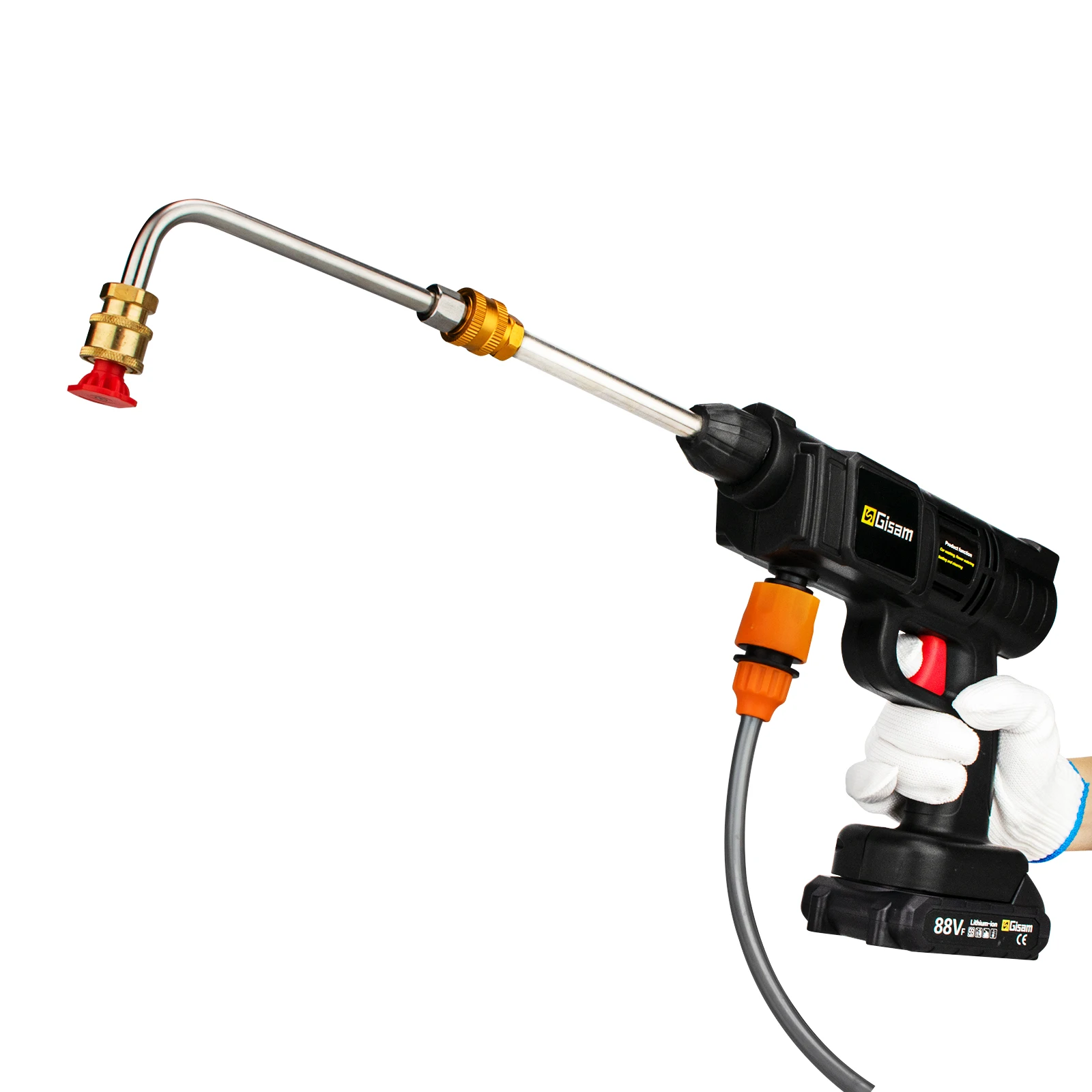 Electric High Pressure Washer Gun 6 In 1 Cordless Car Washing Spray Gun for Makita 18V Battery Garden Cleaning Gun Power Tool