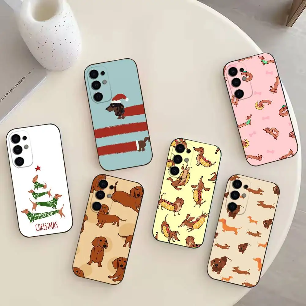 

Dachshund Sausage Dog phone Case For Samsung S25,24,21,22,23,30,Ultra,20,Plus,Fe,Lite,Note Black Soft Cover